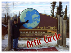 Jacque at the Artic Circle